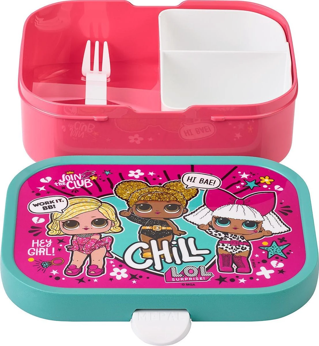 Mepal – Lunchset Campus (pu + Lb) – Pop-up Drinkfles En Broodtrommel Voor Kinderen – LOL Suprise – Bento Box – Lekvrij 5 Mepal – Lunchset Campus (pu + Lb) – Pop-up Drinkfles En Broodtrommel Voor Kinderen – LOL Suprise – Bento Box – Lekvrij - Afbeelding 3