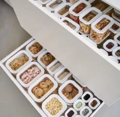 Mepal – Starterset Bewaardoos Modula – 7-delig – Wit – Bewaardozen Voedsel – Voorraaddozen - Stapelbaar -Gezinswaren Verkoop 1200x1173