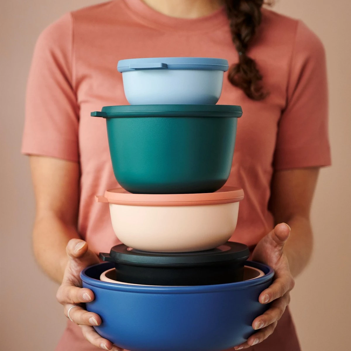 Mepal - Multikom Cirqula 3-delige Set (350 + 750 + 1250 Ml) - Mag In De Vriezer, Magnetron En Vaatwasser – Nordic Green – Meal Prep Bakjes - Bewaardozen Met Deksel 7 Mepal - Multikom Cirqula 3-delige Set (350 + 750 + 1250 Ml) - Mag In De Vriezer, Magnetron En Vaatwasser – Nordic Green – Meal Prep Bakjes - Bewaardozen Met Deksel - Afbeelding 5