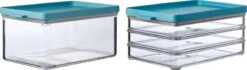Mepal – Omnia Koelkastset – Vleeswarendoos 3-delig – Kaasdoos – Nordic Green - Sluit Lucht- En Aromadicht Af - Houdt Lang Vers