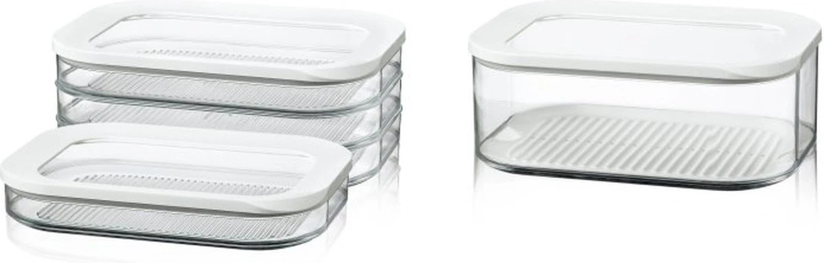 Mepal – Vleeswarendoos Modula 3-laags – Wit – Bewaardoos Met Deksel – Zicht Op Inhoud - Stapelbaar – Koelkastdoos 14 Mepal – Vleeswarendoos Modula 3-laags – Wit – Bewaardoos Met Deksel – Zicht Op Inhoud - Stapelbaar – Koelkastdoos - Afbeelding 12