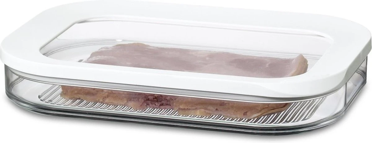 Mepal – Vleeswarendoos Modula 1-laags – Wit – Bewaardoos Met Deksel – Zicht Op Inhoud - Stapelbaar – Koelkastdoos 6 Mepal – Vleeswarendoos Modula 1-laags – Wit – Bewaardoos Met Deksel – Zicht Op Inhoud - Stapelbaar – Koelkastdoos - Afbeelding 4