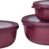 Mepal - Multikom Cirqula 3-delige Set (350 + 750 + 1250 Ml) - Mag In De Vriezer, Magnetron En Vaatwasser – Nordic Berry – Meal Prep Bakjes - Bewaardozen Met Deksel -Gezinswaren Verkoop 1200x512