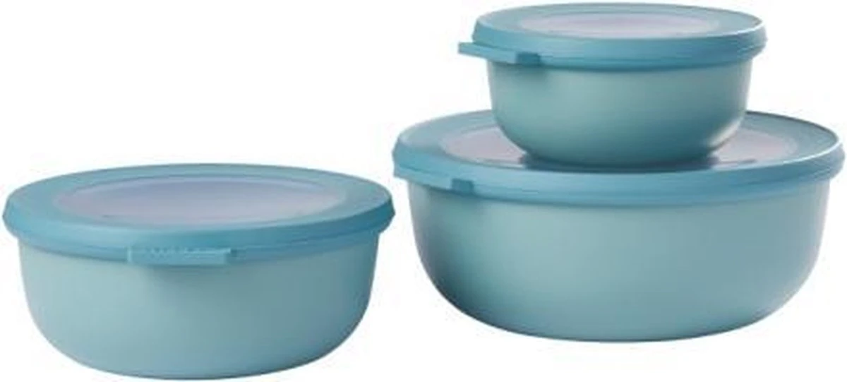 Mepal - Multikom Cirqula 3-delige Set (350 + 750 + 1250 Ml) - Mag In De Vriezer, Magnetron En Vaatwasser – Nordic Green – Meal Prep Bakjes - Bewaardozen Met Deksel 3 Mepal - Multikom Cirqula 3-delige Set (350 + 750 + 1250 Ml) - Mag In De Vriezer, Magnetron En Vaatwasser – Nordic Green – Meal Prep Bakjes - Bewaardozen Met Deksel