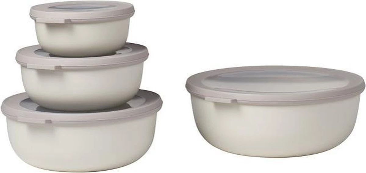 Mepal - Multikom Cirqula 4-delige Set (350 + 750 + 1250 + 2250 Ml) - Mag In De Vriezer, Magnetron En Vaatwasser – Nordic White – Meal Prep Bakjes - Bewaardozen Met Deksel 3 Mepal - Multikom Cirqula 4-delige Set (350 + 750 + 1250 + 2250 Ml) - Mag In De Vriezer, Magnetron En Vaatwasser – Nordic White – Meal Prep Bakjes - Bewaardozen Met Deksel