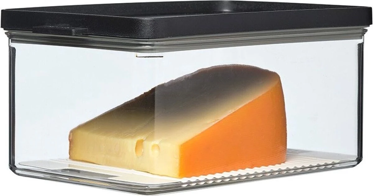 Mepal – Koelkastdoos Omnia Kaas – Zwart – Kaasdoos Koelkast – Vershoudbakjes – Makkelijk Stapelbaar – Houdt Kaas Vers – Lucht En- Aromadicht 4 Mepal – Koelkastdoos Omnia Kaas – Zwart – Kaasdoos Koelkast – Vershoudbakjes – Makkelijk Stapelbaar – Houdt Kaas Vers – Lucht En- Aromadicht - Afbeelding 2