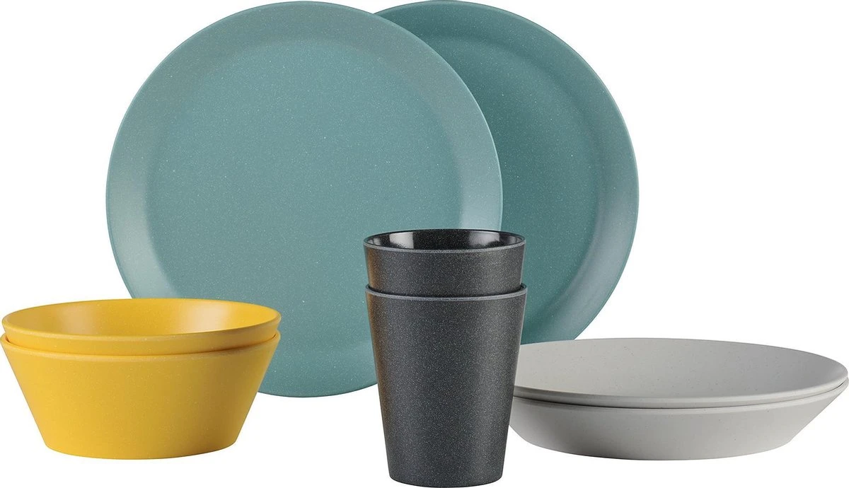 Mepal - Serviesset Bloom 8-delig – Geschikt Als Stijlvol Buitenservies - Pebble Assorti – Ideaal Voor Buiten En Binnen – Licht In Gewicht 3 Mepal - Serviesset Bloom 8-delig – Geschikt Als Stijlvol Buitenservies - Pebble Assorti – Ideaal Voor Buiten En Binnen – Licht In Gewicht