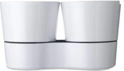 Mepal – Kruidenpot Twin - Wit – Automatische Bewatering – Altijd Verse Kruiden In De Keuken – Ook Geschikt Voor Planten