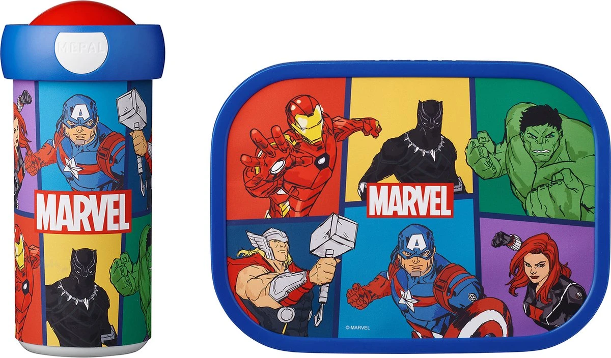 Mepal – Lunchset Campus (sb + Lb) – Schoolbeker En Broodtrommel Voor Kinderen – Avengers – Bento Box - Lekvrij 3 Mepal – Lunchset Campus (sb + Lb) – Schoolbeker En Broodtrommel Voor Kinderen – Avengers – Bento Box - Lekvrij