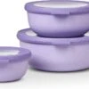 Mepal - Multikom Cirqula 3-delige Set (350 + 750 + 1250 Ml) - Mag In De Vriezer, Magnetron En Vaatwasser – Nordic Lilac – Meal Prep Bakjes - Bewaardozen Met Deksel -Gezinswaren Verkoop 1200x715