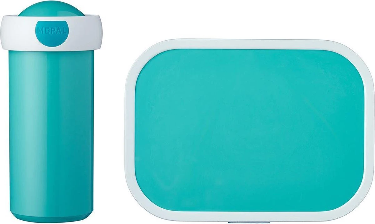 Mepal – Lunchset Campus (sb + Lb) – Schoolbeker En Broodtrommel Voor Kinderen – Turquoise – Bento Box - Lekvrij 2 Mepal – Lunchset Campus (sb + Lb) – Schoolbeker En Broodtrommel Voor Kinderen – Turquoise – Bento Box - Lekvrij