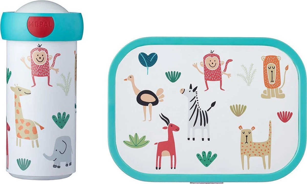 Mepal – Lunchset Campus (sb + Lb) – Schoolbeker En Broodtrommel Voor Kinderen – Animal Friends – Bento Box - Lekvrij 3 Mepal – Lunchset Campus (sb + Lb) – Schoolbeker En Broodtrommel Voor Kinderen – Animal Friends – Bento Box - Lekvrij