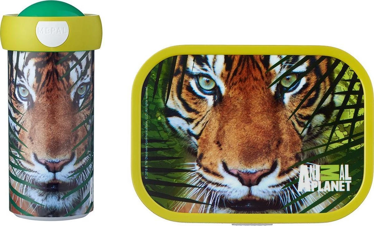 Mepal – Lunchset Campus (sb + Lb) – Schoolbeker En Broodtrommel Voor Kinderen – Animal Planet Tiger – Bento Box - Lekvrij 3 Mepal – Lunchset Campus (sb + Lb) – Schoolbeker En Broodtrommel Voor Kinderen – Animal Planet Tiger – Bento Box - Lekvrij