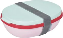 Mepal – Lunchbox Ellipse Duo – Lunchbox Voor Volwassenen En Saladebox To Go– Strawberry Vibe – Magnetronbestendig - Limited Edition -Gezinswaren Verkoop 1200x736