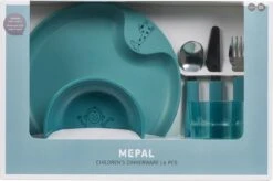 Mepal Mio – Kinderservies Set 6-delig – Bestaat Uit Een Bord, Schaaltje, Glas En Bestek – Deep Turquoise - Licht In Gewicht – Kan Tegen Een Stootje -Gezinswaren Verkoop 1200x795