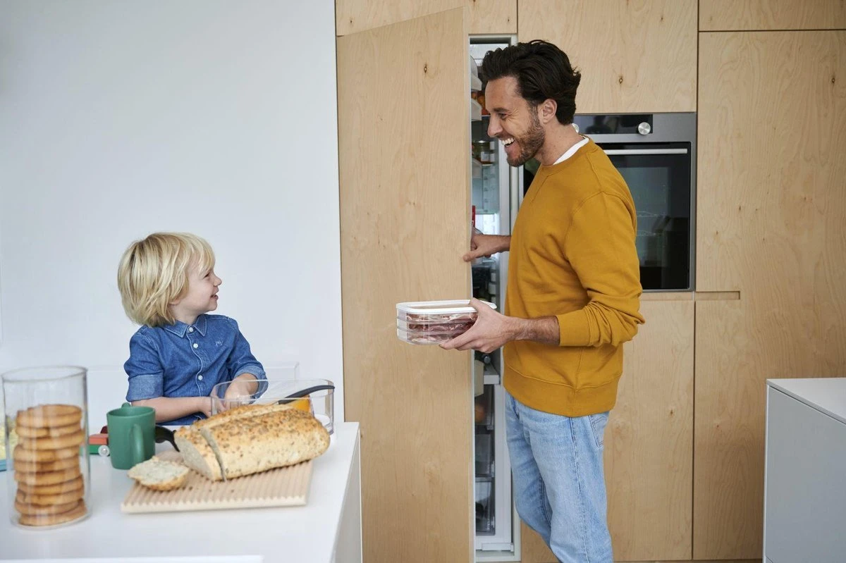 Mepal – Vleeswarendoos Modula 1-laags – Wit – Bewaardoos Met Deksel – Zicht Op Inhoud - Stapelbaar – Koelkastdoos 4 Mepal – Vleeswarendoos Modula 1-laags – Wit – Bewaardoos Met Deksel – Zicht Op Inhoud - Stapelbaar – Koelkastdoos - Afbeelding 2