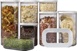 Mepal – Starterset Bewaardoos Modula – 7-delig – Wit – Bewaardozen Voedsel – Voorraaddozen - Stapelbaar