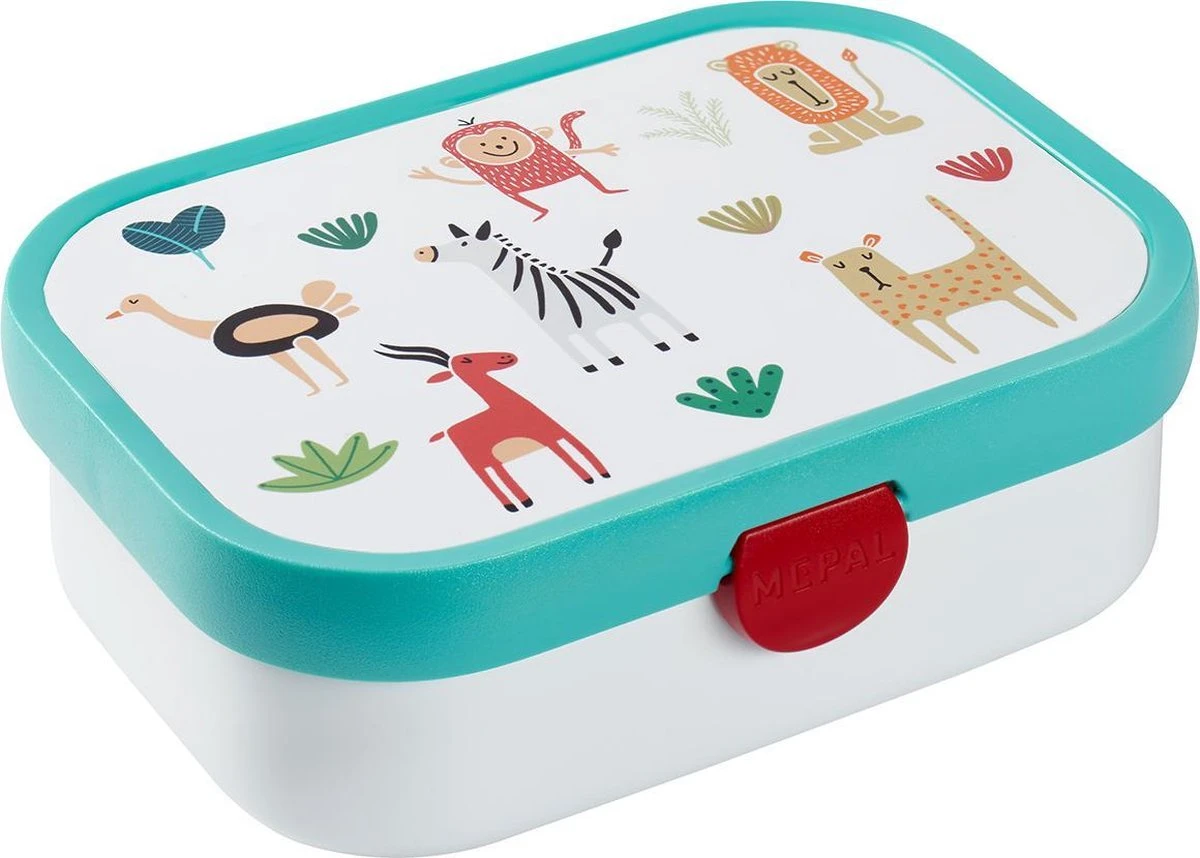 Mepal – Lunchset Campus (pu + Lb) – Pop-up Drinkfles En Broodtrommel Voor Kinderen – Animal Friends – Bento Box – Lekvrij 4 Mepal – Lunchset Campus (pu + Lb) – Pop-up Drinkfles En Broodtrommel Voor Kinderen – Animal Friends – Bento Box – Lekvrij - Afbeelding 2