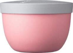 Mepal – Snackpot Ellipse 350 Ml – Praktische Snackbox Voor Onderweg – Nordic Pink - Mag In De Magnetron, Vriezer En Vaatwasser.