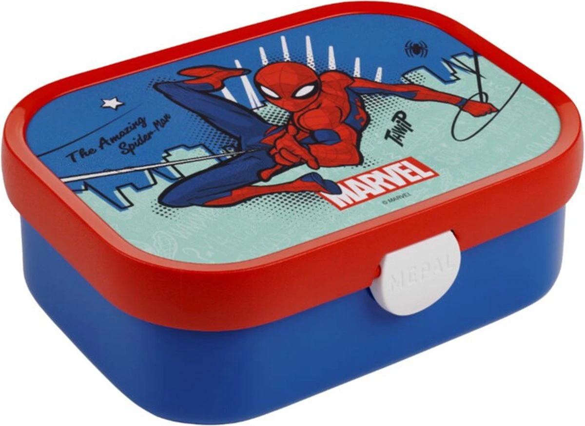 Mepal – Lunchbox Campus – Broodtrommel Voor Kinderen – Spiderman - Bento Box - Geschikt Voor 4 Boterhammen 3 Mepal – Lunchbox Campus – Broodtrommel Voor Kinderen – Spiderman - Bento Box - Geschikt Voor 4 Boterhammen
