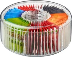 Mepal - Theedoos Rond - Transparant - 6 Vakken - Opbergdoos - Theekist -Gezinswaren Verkoop 1200x948