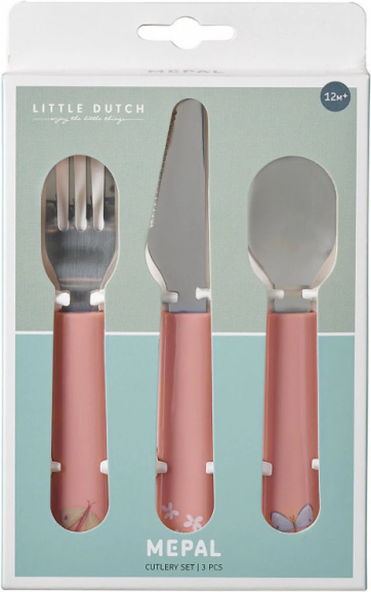Mepal Mio – Kinderbestekset 3 –delig – Bestaat Uit Een Mes, Vork En Lepel– Flowers & Butterflies - Ideaal Voor Peuters En Kleuters – Kinderbestek 4 Mepal Mio – Kinderbestekset 3 –delig – Bestaat Uit Een Mes, Vork En Lepel– Flowers & Butterflies - Ideaal Voor Peuters En Kleuters – Kinderbestek - Afbeelding 2