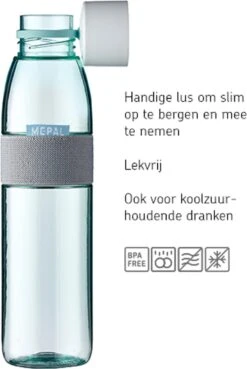 Mepal – Waterfles Ellipse – 500 Ml – Wit – Drinkfles Volwassenen – Geschikt Voor Koolzuurhoudende Dranken – Lekvrij -Gezinswaren Verkoop 804x1200 2