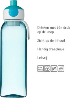 Mepal – Waterfles Pop-up Campus – 500 Ml – Roze – Drinkfles Kinderen – Zicht Op Inhoud – BPA Vrij -Gezinswaren Verkoop 867x1200 1
