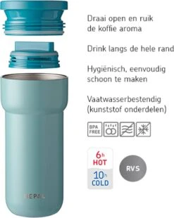 Mepal Isoleerbeker Ellipse 375 Ml – Houdt Je Drankje 4 Uur Warm En 8 Uur Koud – Natural Brushed – Koffiebeker To Go – Lekdicht – Thermosbeker -Gezinswaren Verkoop 955x1200 4