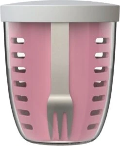 Mepal – Fruit-& Veggie Pot Ellipse – Fruitbox Voor Onderweg - Nordic Pink – Voorzien Van Vergietje En RVS Vorkje -Gezinswaren Verkoop 990x1200 1